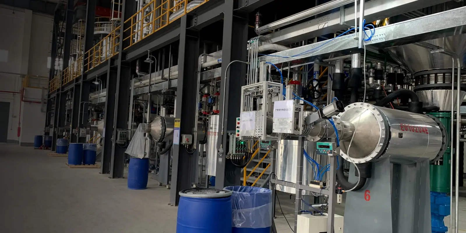 Silfluo polysilazane production — IBC storage corridor